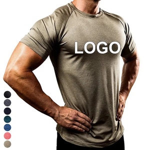 T-shirts de gymnastique à col rond personnalisés les plus vendus pour hommes chemises d'entraînement en coton uni vêtements de fitness pour hommes pour vêtements de sport - Product Image 4