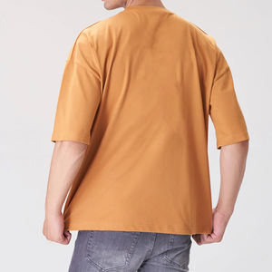 2025 vente en gros 100% coton T-shirt pour hommes coupe ample imprimé poids lourd coton T-Shirt personnalisé Streetwear surdimensionné T-shirt pour hommes - Product Image 2