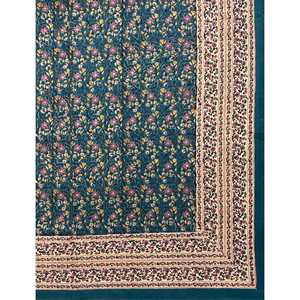 Hand Block Printed <b>King</b>-<b>Size</b> Cotton Double Bedsheet with Pillow Cover Quality Plain Flat Fitted <b>Sheet</b> for Bedroom Use for Hotels - Product Image 2