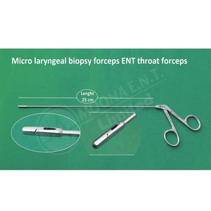 Pinces de biopsie ovale manuelles ENT pour micro-laryngoscopie, longueur de travail 25 cm/250 mm et instruments chirurgicaux pour gorge 2 mm - Product Image 2