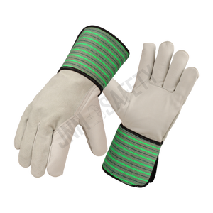 Guantes de trabajo de cuero de vaca de calidad para hombre con certificado CE CATll, protección de seguridad industrial Canadian Rigger - Product Image 5