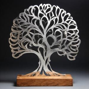 GildTwig EternaBloom Handcrafted Decorative Metal <b>Tree</b> Sculpture for Home & Office - Product Image 3