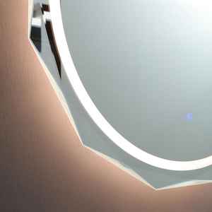 Espejo LED Redondo Koricini de 75 cm con Borde Facetado, Origen Italia - Product Image 4