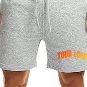 Nouveauté Shorts en molleton de coton pour homme, personnalisés, respirants, en spandex, avec cordon de serrage, pour la salle de sport, entraînement - Product Image 2