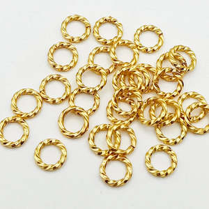 6mm <b>Copper</b> Twisted Close Jump Rings-Nickel Free 18K Gold Plated-Lead Cadmium Free Jewelry Making Findings for <b>Bracelet</b> Making - Product Image 3