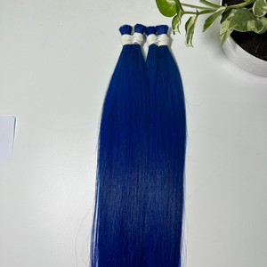 Vente en gros de produits capillaires en vrac bleus de qualité supérieure pour extension de cheveux humains naturels 100% humains bruts vietnamiens - Product Image 1