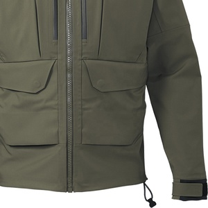 Unisex talla grande ligero impermeable transpirable Color sólido pesca caza chaqueta al aire libre UPF 50 + secado rápido - Product Image 4