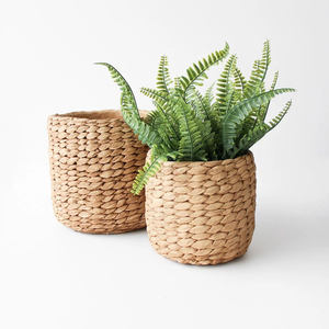 Sustainable water hyacinth <b>planters</b> cheapest price <b>pot</b> basket hand weave <b>planter</b> for plants - Product Image 2