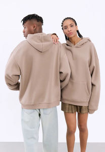 Unisex Streetwear Pullover High Quality 100% Cotton <b>Vintage</b> Blank <b>Oversized</b> basics cotton blended Men's Hoodies <b>Sweatshirts</b> - Product Image 2