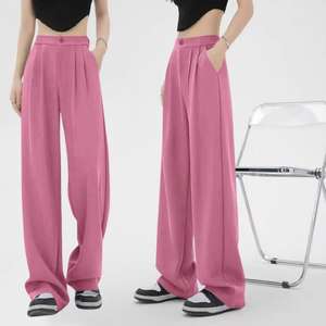 Pantalones de Traje de Oficina Largos y Rectos para Mujer, de Cintura Alta, con Bolsillos, Plisados, Transpirables, con Cremalleras, para Primavera y Verano - Product Image 2