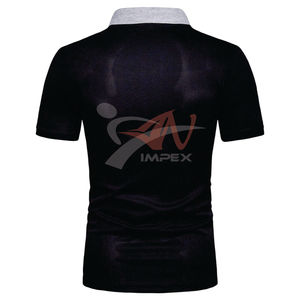 Chemise pour homme de haute qualité avec logo imprimé personnalisé, tissu en toile respirant, style décontracté, mélange polyester/coton - Product Image 4