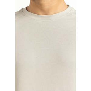 T-shirt oversize coupe classique MN-TS-WS25-009 100% Coton/Fibre de bambou, tissu compressé 180-300 g/m² - Product Image 5