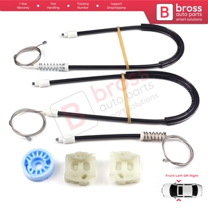 Juego de reparación de regulador de ventanilla eléctrica BWR638 puerta delantera izquierda o derecha para Ibiza MK3 6L1 Cordoba MK2 6L2 2002-2008 4/5-puerta 6L4837461 - Product Image 2