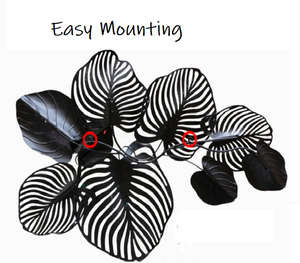 ประติมากรรมโลหะติดผนังรูปใบไม้ศิลปะสมัยใหม่ของตกแต่งหรูหราเหมาะสำหรับการตกแต่งผนังห้องนั่งเล่นและการตกแต่งภายในบ้านที่ทันสมัย - Product Image 3