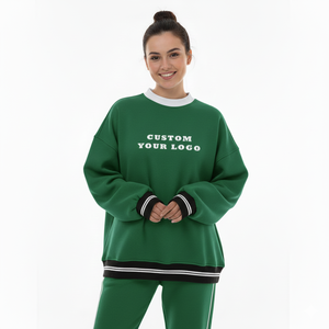 เสื้อโอเวอร์ไซส์คอเต่าแฟชั่นสำหรับฤดูหนาว ผู้หญิง ผ้าโพลีเอสเตอร์/คอตตอนผสม ขนฟลีซ แห้งเร็ว สไตล์ลำลอง ผลิตโดยโรงงาน OEM - Product Image 1