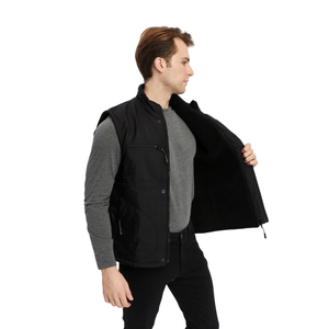 Chaleco de Trabajo Unisex Personalizado con Cierre de Cremallera, Impermeable y Cortavientos, Tejido de Poliéster de Alta Calidad, Relleno de Algodón, Sin Mangas, 220g, 4 Bolsillos - Product Image 4