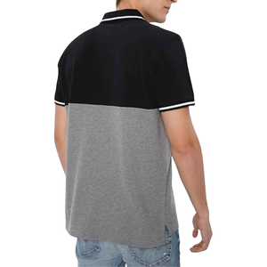 Camiseta Polo Negra y Gris para Hombre, Manga Corta, Ropa Deportiva Elegante, Ropa Casual, Tejido Transpirable de Alta Calidad, Cómoda - Product Image 3