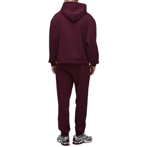 OEM solid <b>burgundy</b> <b>Hoodie</b> Custom Cotton fleece warm Winter embroidery screen printing Hoodies for Men - Product Image 3