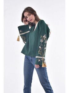 Top elegante de túnica estampada de algodón para mujer Top de túnica de algodón floral Top túnica estampada informal y Top para mujer Túnica y Tops - Product Image 3