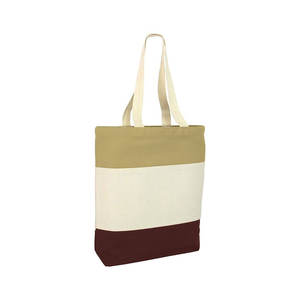 Bolso de compras de algodón personalizado, bolsa grande de lona con asa de correas de cuero - Product Image 2