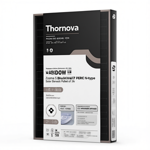 แผงโซลาร์เซลล์ Thornova 410W Zosma S สีดำแบบ Half-Cell Mono PERC N-Type HJT บรรจุ 36 แผงต่อพาเลท - Product Image 2