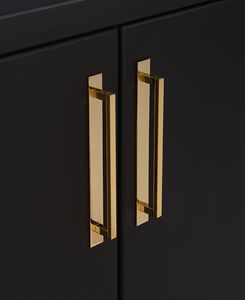 Customizable Brass Pull Handle for Kitchen Drawers <b>Hardware</b> with Sleek Sturdy Ergonomic Modern Design for Everyday Use - Product Image 4