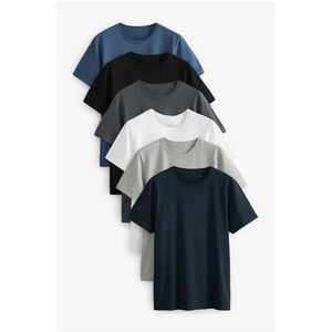 Venta al por mayor gris color personalizar 93 algodón 7 Spandex camisetas personalizar diseño sin etiqueta camisetas para hombre - Product Image 5