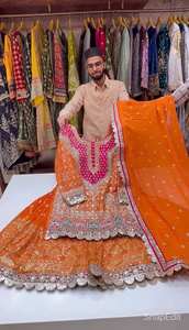 นักออกแบบล่าสุดชาวปากีสถานออกแบบชุด Salwar Kameez และชุดสูทกับผู้ส่งออกอินเดีย Dupatta หนัก - Product Image 5