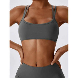 Women's Seamless Push-up Yoga Bra <b>Top</b> Breathable Active Wear Sportswear Cross Back Padded Sports Bra Cheap Price OEM - Product Image 2