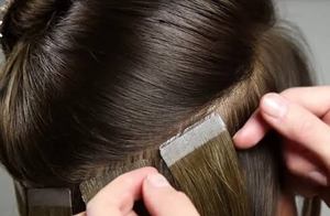 Extensions de cheveux naturels indiens Remy 100 % authentiques, ondulés, 28-30 pouces, à bandes adhésives, noir naturel, provenant d'un seul donneur, double trame faite à la machine - Product Image 5