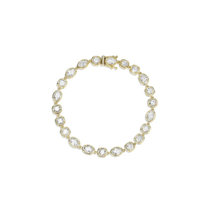 สร้อยข้อมือเพชรทรงรี สีขาวธรรมชาติ เกรด D รับรองโดย GIA สำหรับผู้หญิง รุ่นคลาสสิก - Product Image 2