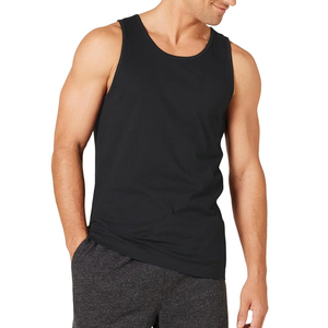 Fabricante personalizado en blanco 100% algodón gimnasio Fitness culturismo camiseta sin mangas hombres estampado músculo gota entrenamiento camiseta sin mangas - Product Image 1