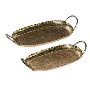 Top Trending Eco-Friendly Black Metal Serving <b>Tray</b> Rounded Design Beverage <b>Tray</b> - Product Image 6