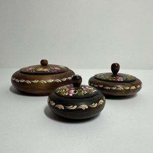 Boîte à épices de table en bois naturel attrayant imprimé de qualité supérieure avec compartiments séparés pour les épices et les fruits secs - Product Image 1