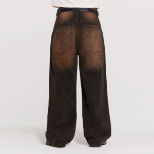 Trending Fashion New Stylish Wholesale Oversized Best High Quality Men's Denim Pants Streetwear Use Washed Solid Otoño Verano - Product Image 4