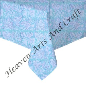 Cotton Block Printed Square Table Linen Square Dining Table Cloth with Floral Hand Block Printed Fabric <b>Tablecloth</b> - Product Image 5