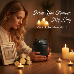 Urna Funerária de Luxo Personalizada para Animais de Estimação, à Prova d'Água, para Cinzas de Cães e Gatos, Pequenos Animais, Urna Cinerária de Cerâmica para Lembrança - Product Image 2