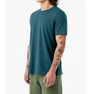 BELLA + CANVAS 3001 lienzo en blanco personalizado Oliva oscuro ajustado cuello redondo 100% algodón camiseta Unisex para hombres - Product Image 6