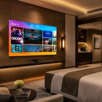 Harga Pabrik Televisi LED Tanpa Bingkai 65 Inci 4K 60Hz Panel BOE CSOT A+ Smart TV untuk Proyek