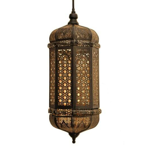 Creative Metal Moroccan Marrakesh Pendant <b>Hanging</b> <b>Ceiling</b> Light Iron Black Finish Decorative Filigree Lantern For Home <b>Decor</b> - Product Image 1