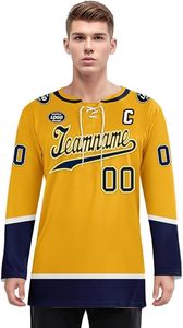 Le plus populaire concevez votre propre logo uniforme de hockey sur glace grande taille pour adulte - Product Image 2