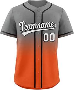 Maillot de baseball dégradé personnalisé chemises boutonnées Hip Hop avec nom et numéro personnalisés cousus pour hommes femmes jeunes - Product Image 6