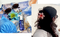 CANYUA Pince à Cheveux Hawaïenne à Fleurs et Pois en Plastique, Ensemble d'Accessoires de Cheveux pour Femme, Idéal pour les Vacances