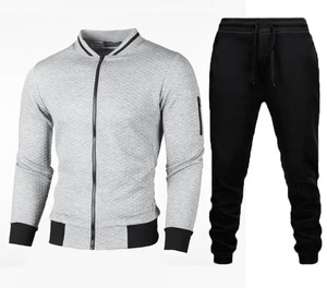 ชุดวอร์มสำหรับผู้ชายชุดเสื้อผ้าแบบสวมมีฮู้ดและกางเกงมีฮู้ดสำหรับผู้หญิงสีพื้น + กางเกง - Product Image 2