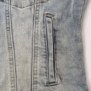 Veste en jean personnalisée pour femme, respirante et à séchage rapide, veste en jean sur mesure, veste en jean bleu pour femme, veste en jean extensible, veste Puffer - Product Image 3
