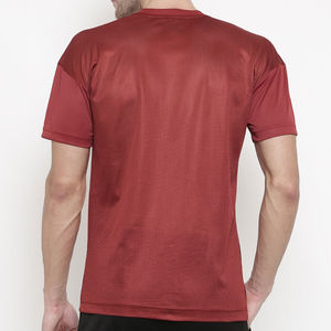 Camiseta de tela de lona de ajuste Regular antiarrugas sólida con serigrafía para hombre de alta calidad para recién llegado bordado personalizado - Product Image 2