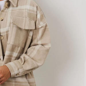 Lana personalizada transpirable mujeres Shackets calidad superior estilo decente OEM/ODM venta al por mayor pedido a granel disponible todos los tamaños y colores - Product Image 2