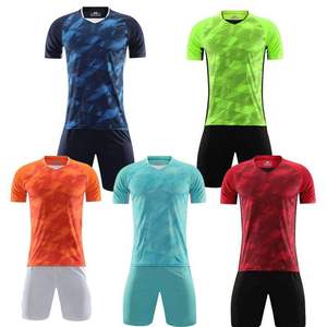 Ensemble de maillots de football unisexe, personnalisable par sublimation, 100% polyester, séchage rapide, respirant, léger, service OEM - Product Image 6