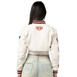 Oem Manufacturer High Quality Chenille Embroidery Men College Custom Baseball Bomber Letterman Crop Leather <b>Woman</b> Varsity <b>Jacket</b> - Product Image 4
