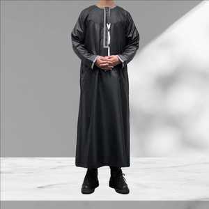 ชุดมุสลิม jubba ผ้าฝ้าย nadwi ชุด omani jubba tombb สำหรับผู้ชายเสื้อผ้าอิสลาม kurta ชาติพันธุ์ดั้งเดิมสำหรับผู้ชาย jubba - Product Image 3